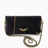 Zadig & Voltaire Zadig & Voltaire Crossbody Tas Rock Grained Leather Zwart*Dames Tassen