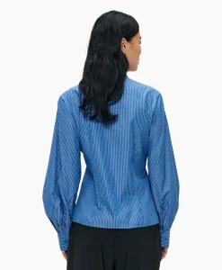 Zenggi Blouse Puff Sleeve Blauw*Dames Blouses