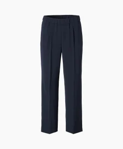 Zenggi Chino Japanese Crepe Relaxed Donker Blauw*Dames Broeken