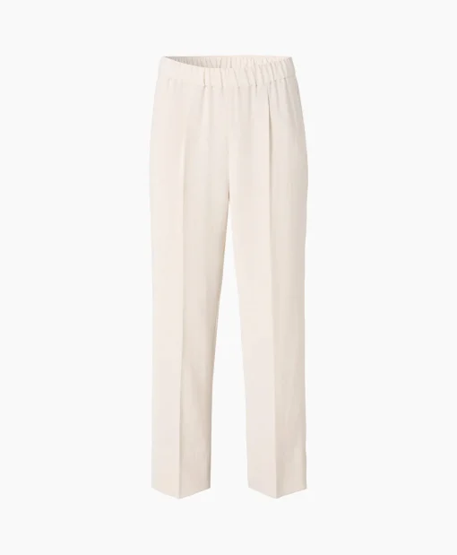 Zenggi Chino Japanese Crepe Relaxed Off White*Dames Broeken