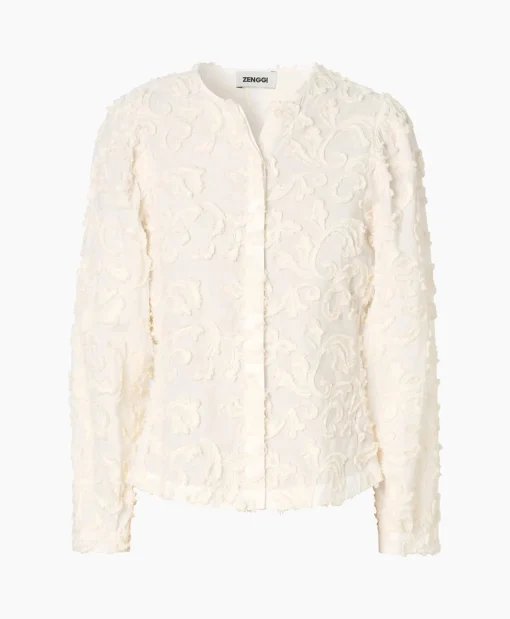 Zenggi Tuniek Embroidered Off White*Dames Tunieken